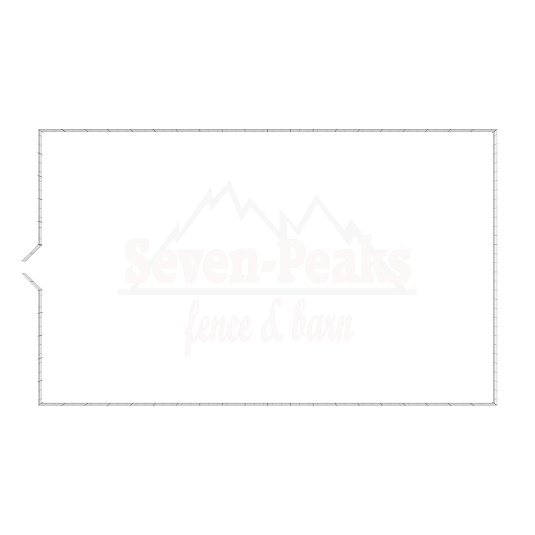 Rectangular wire fence diagram.