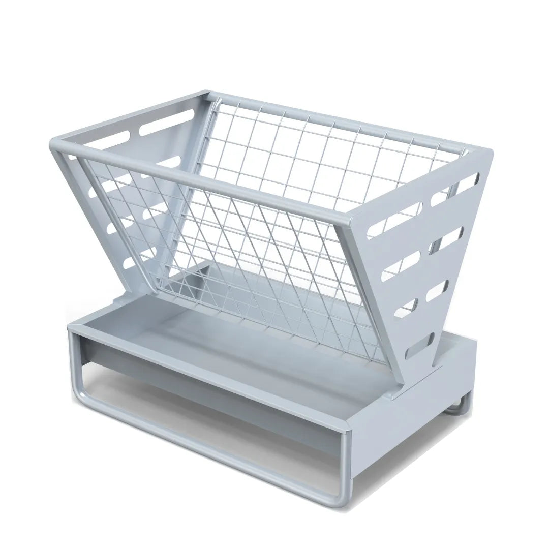 metal wire display bin basket shelving unit