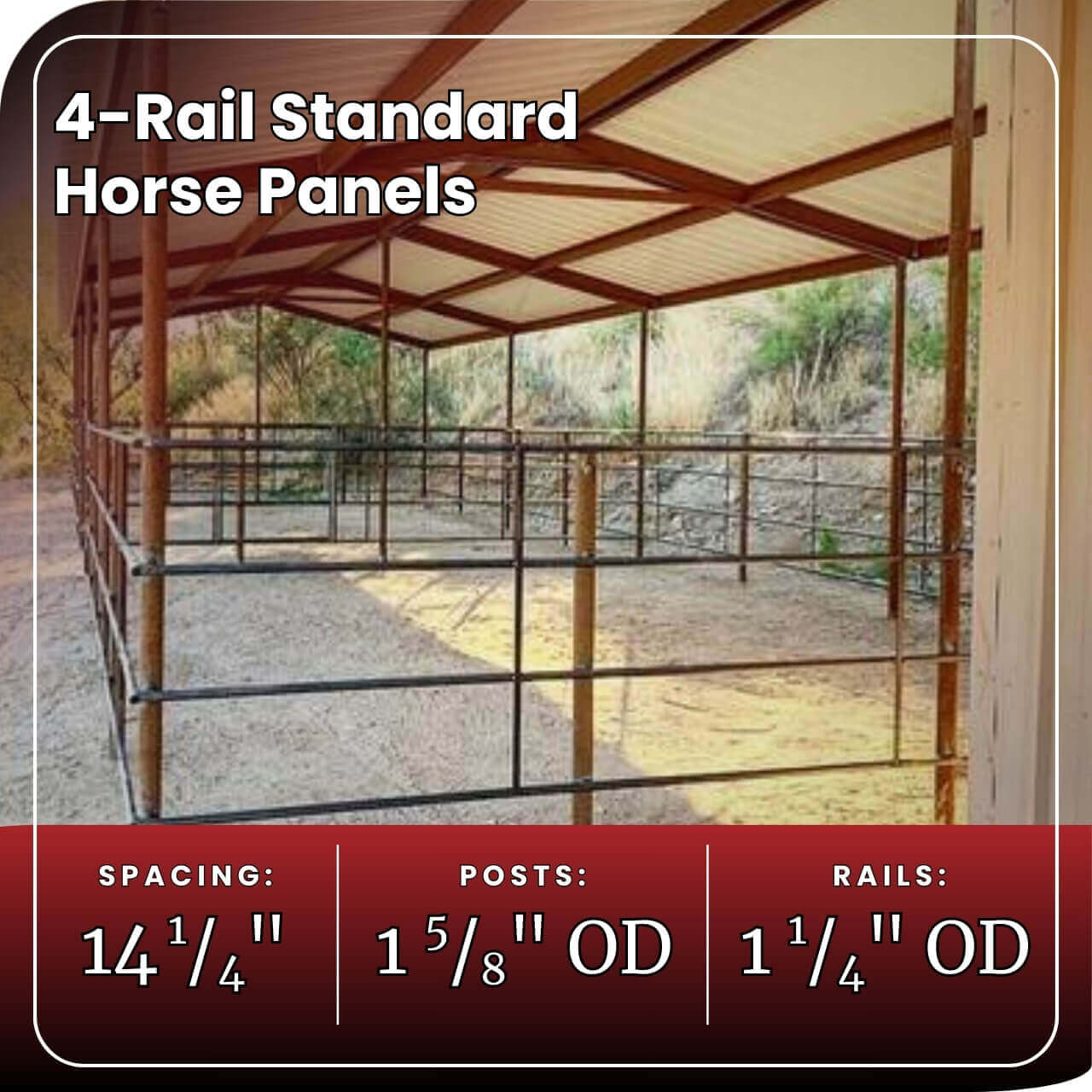 4 rail standard horse panels stats