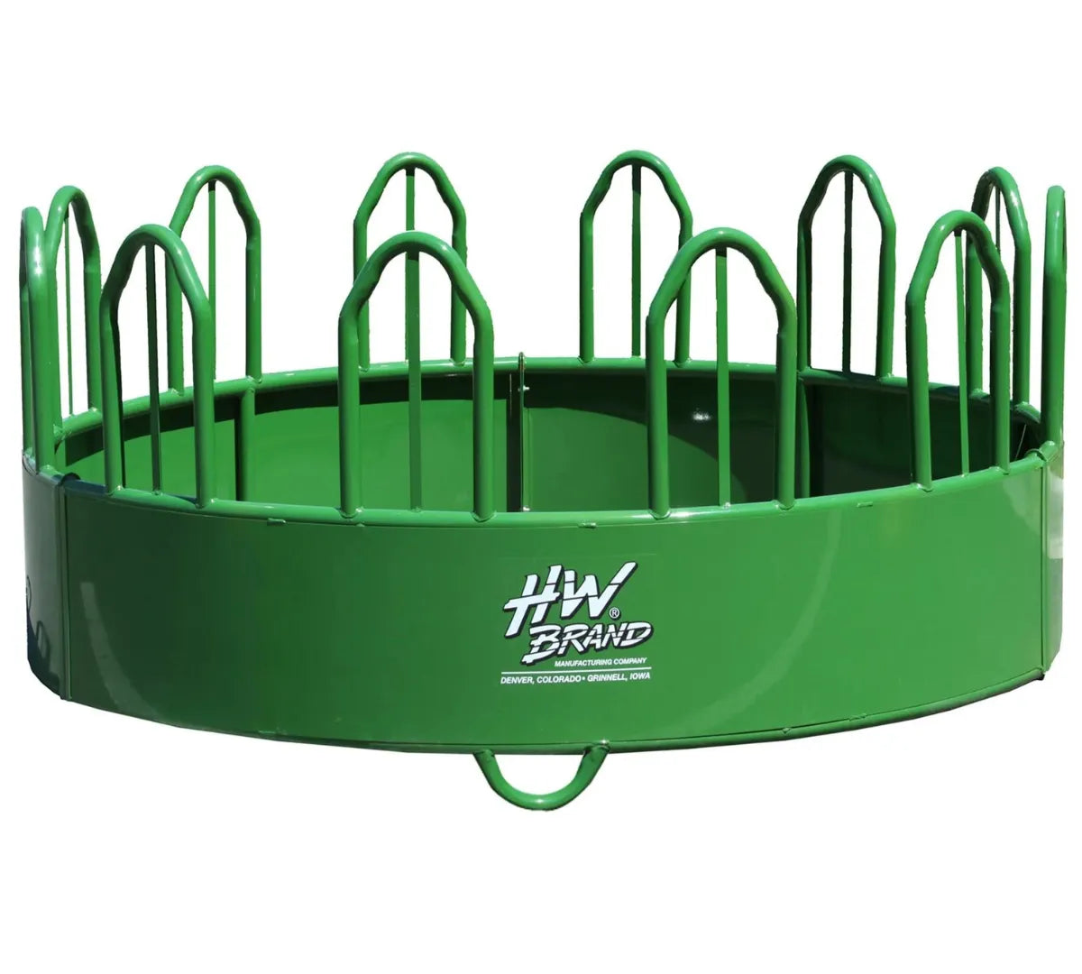green livestock hay feeder ring