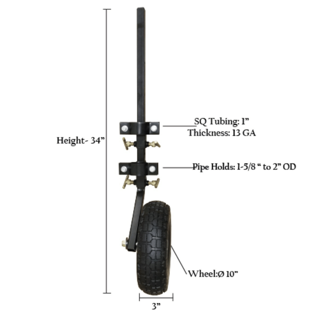 Adjustable gate wheel dimensions