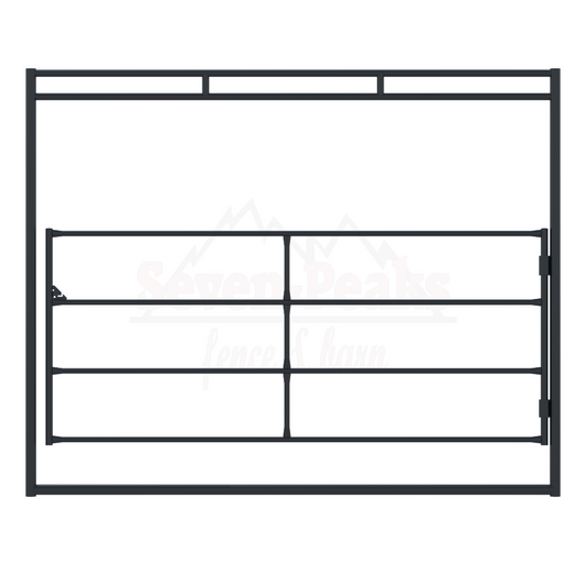steel pipe horse stall gate black