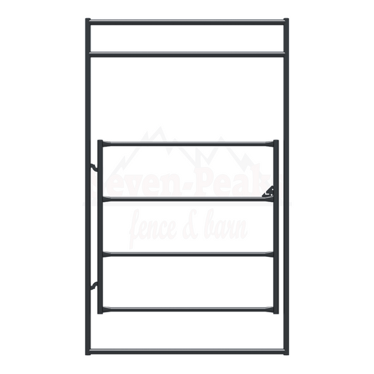 metal fence gate with mounting brackets