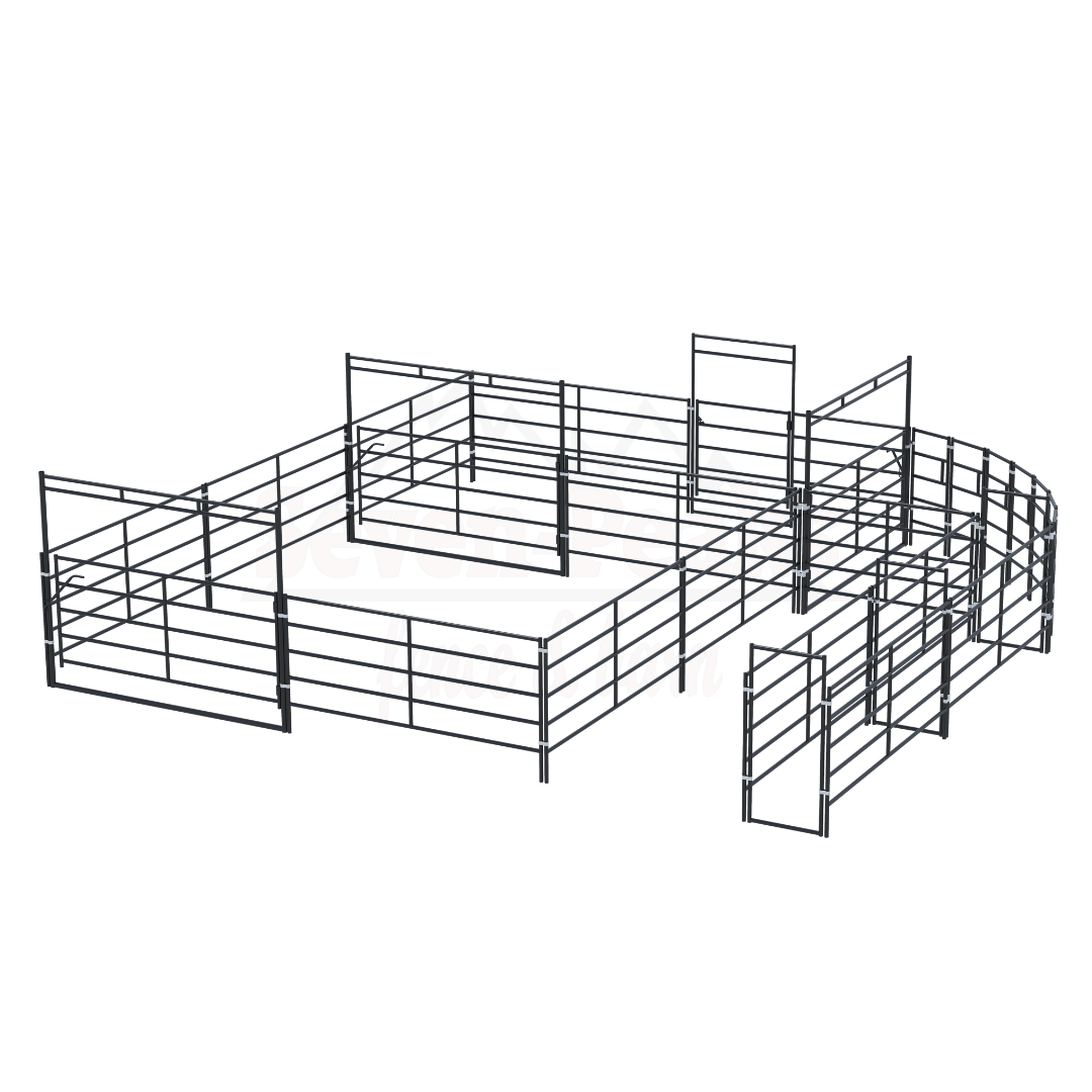 steel livestock corral fencing system