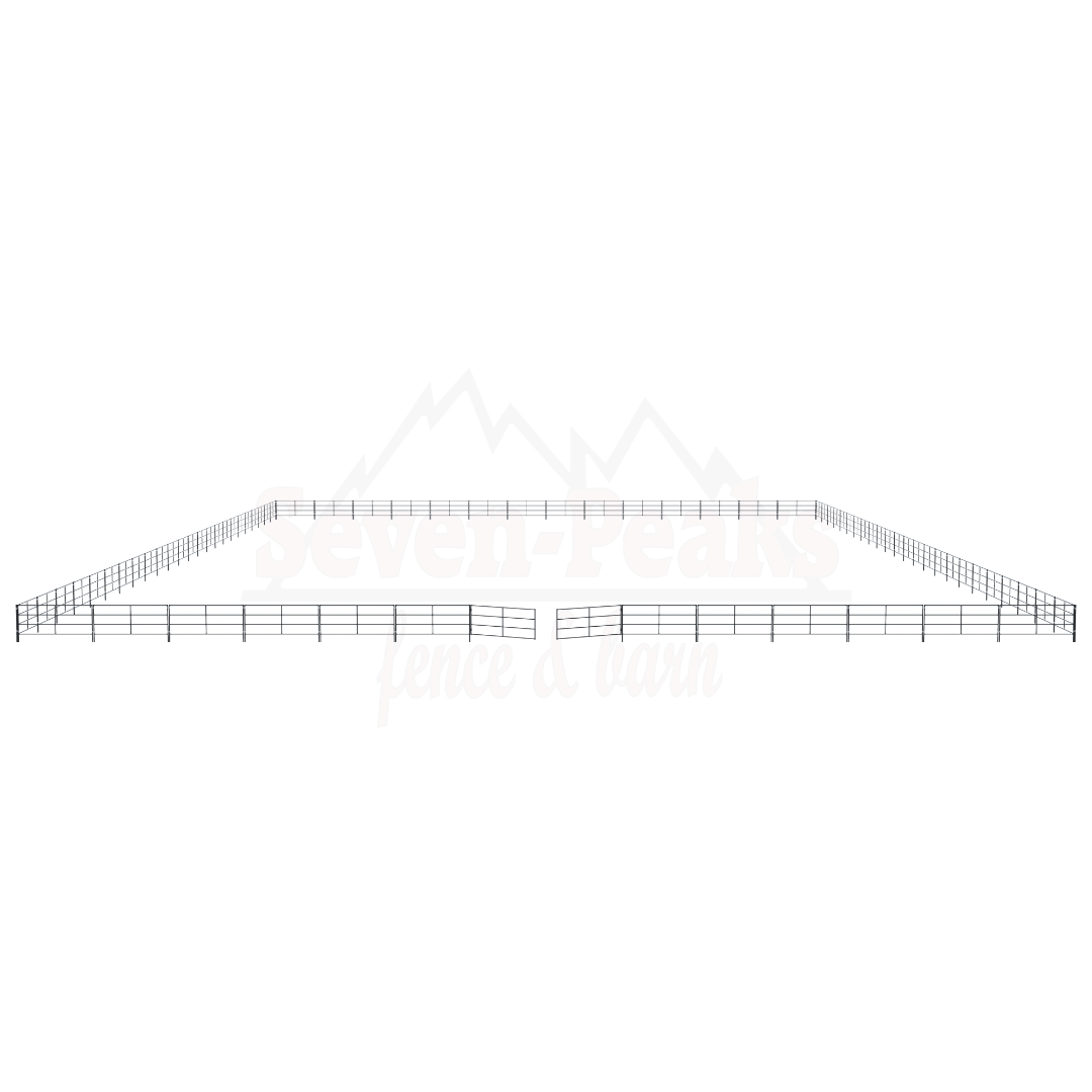 large metal fence enclosure