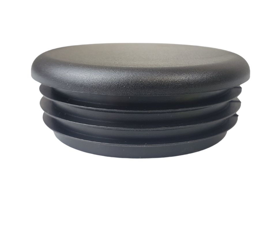 black plastic end cap for tubing