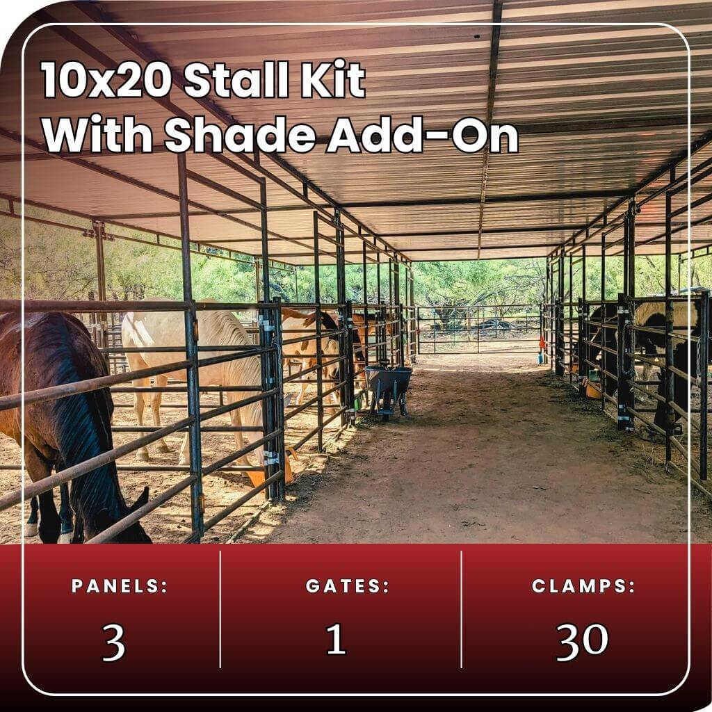 10x20 Stall Kit (ADD ON) + 10x10 Shade