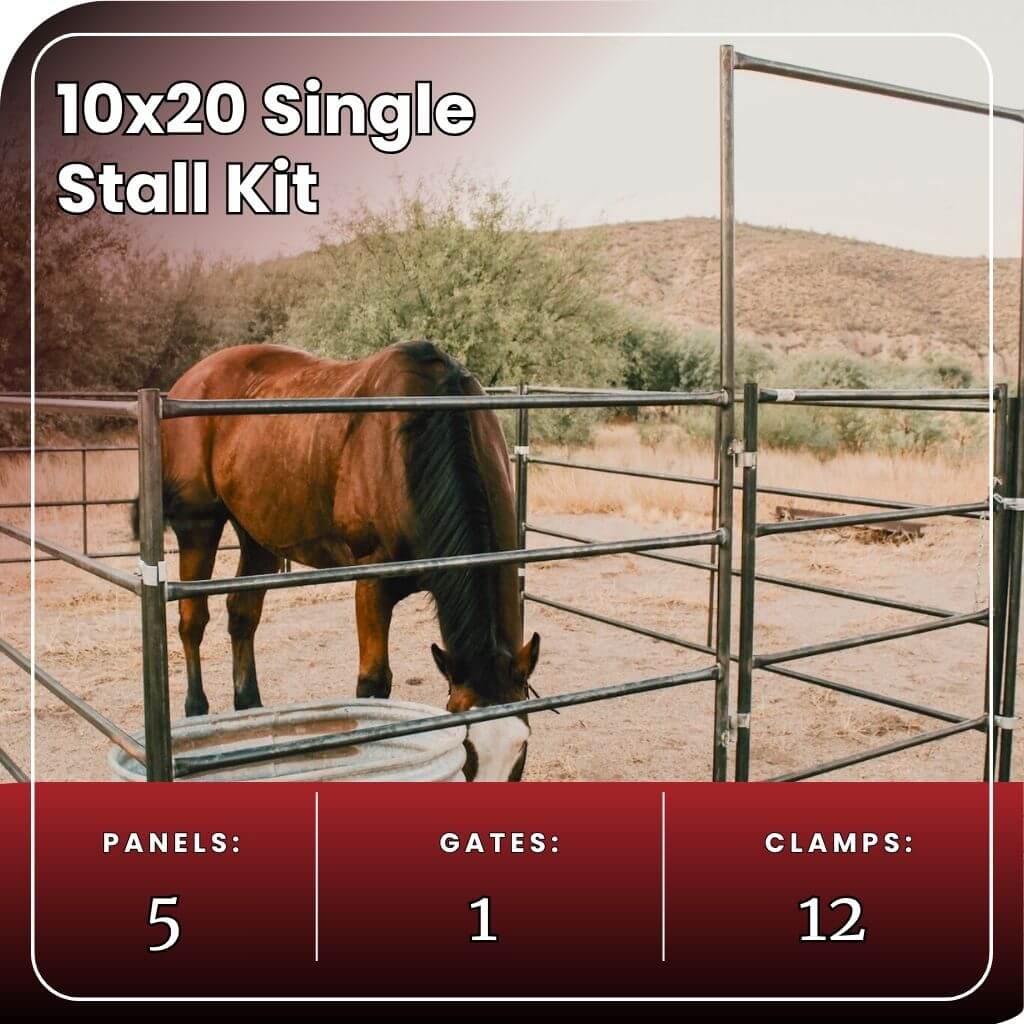 Stalling Kit Horse Stall Kits | 14-Gauge Metal Horse Stalls – Seven Peaks Fence and Barn
