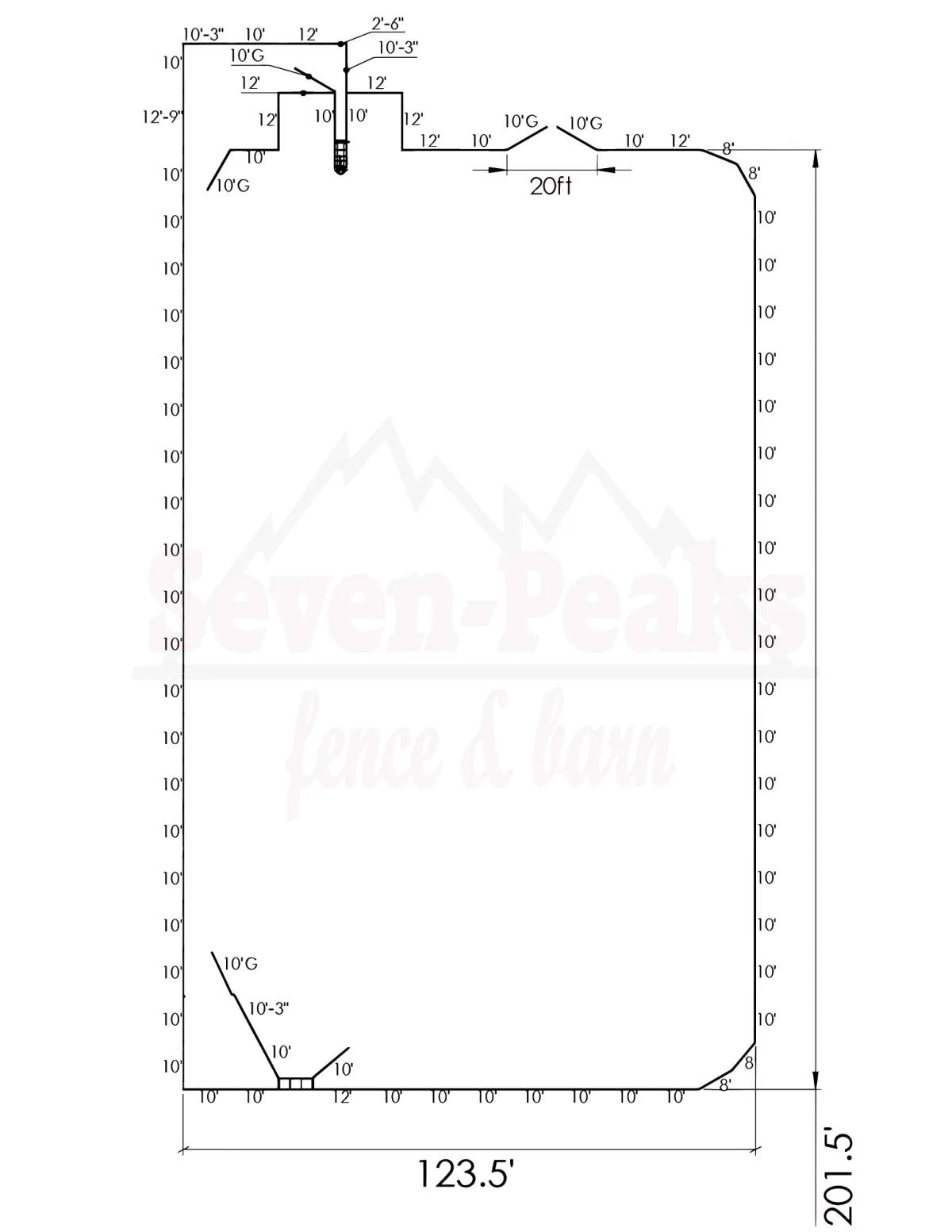 Roping Arena 120x200 - Horse Panels