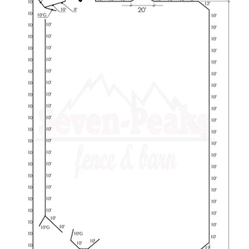 fence diagram layout with measurements