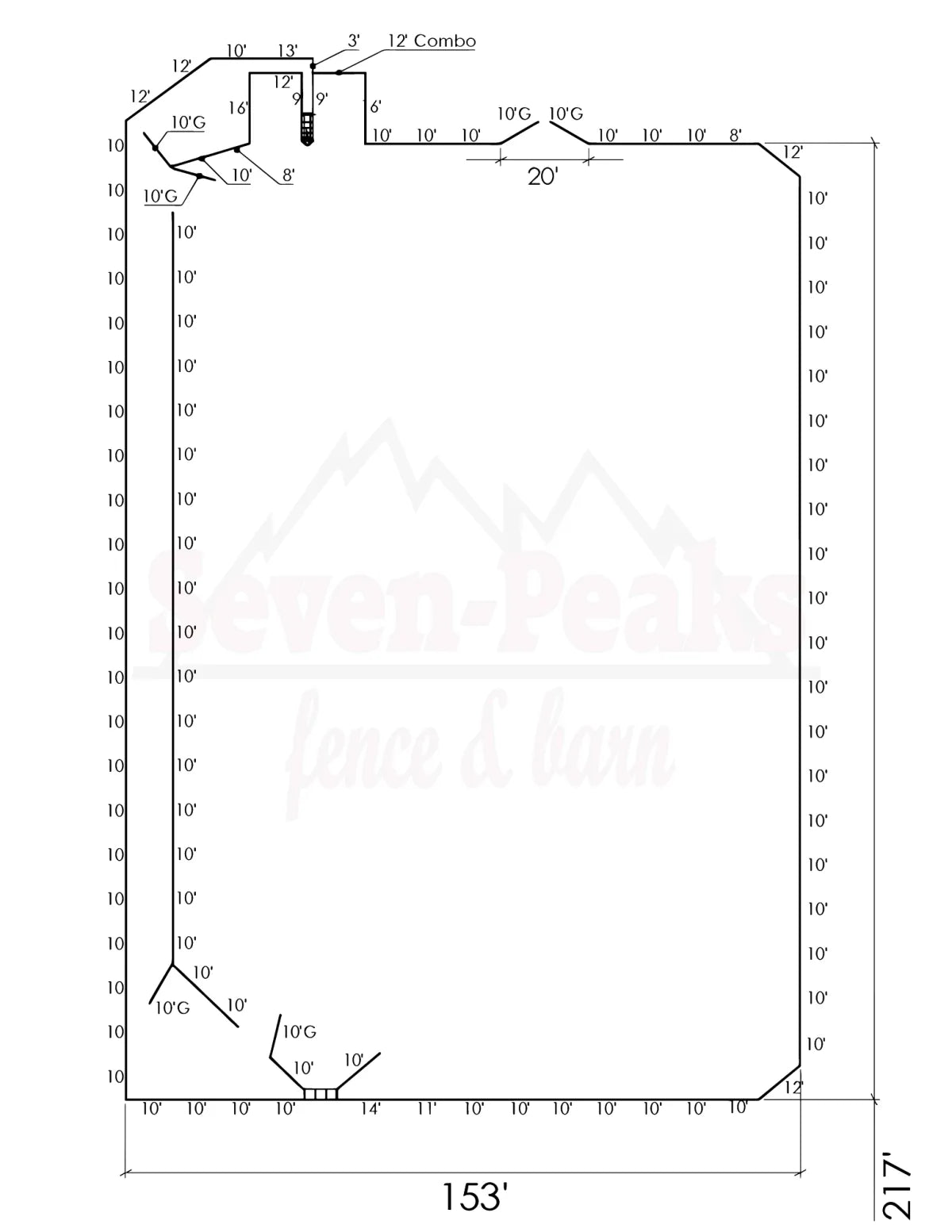 Roping Arena 140x220 - Horse Panels