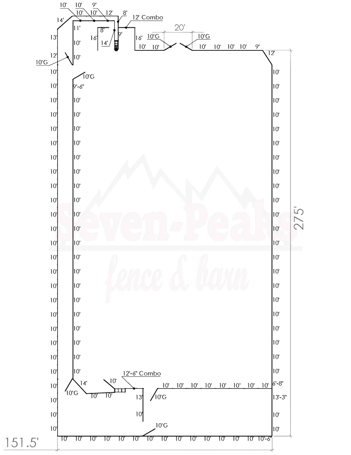 Roping Arena 140x240 - Horse Panels