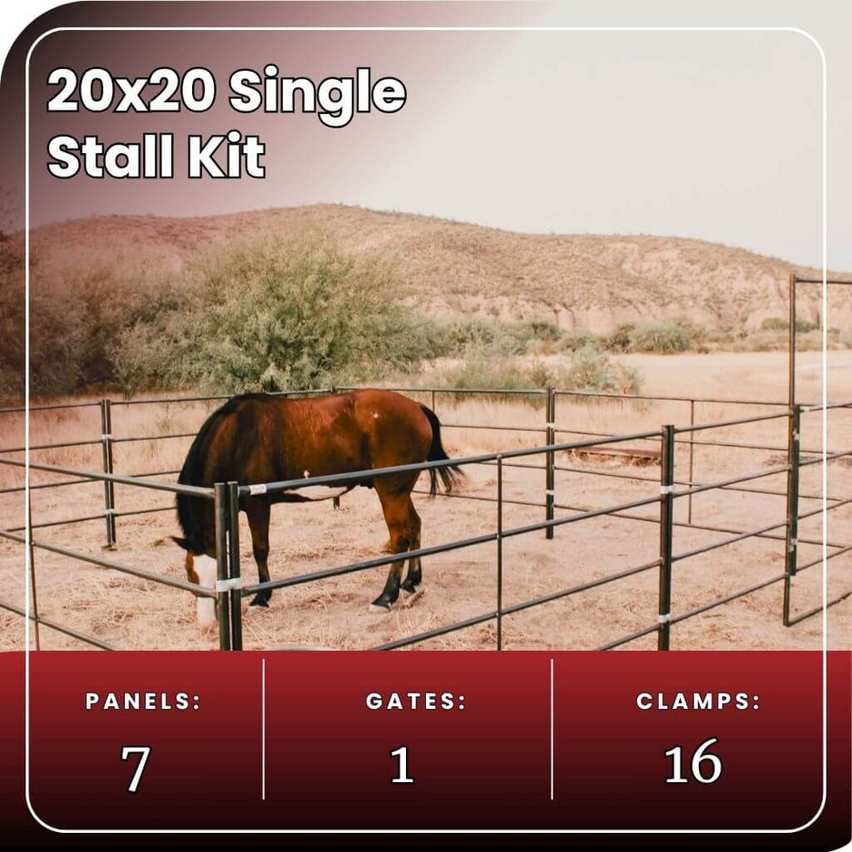 Stalling Kit Horse Stall Kits | 14-Gauge Metal Horse Stalls – Seven Peaks Fence and Barn