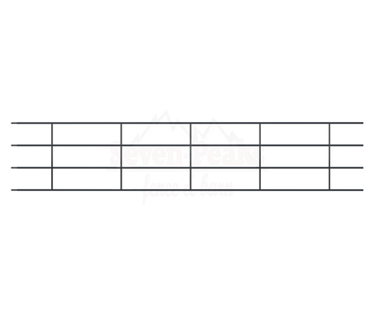 "Seven Peaks Fence and Barn logo with mountain design"