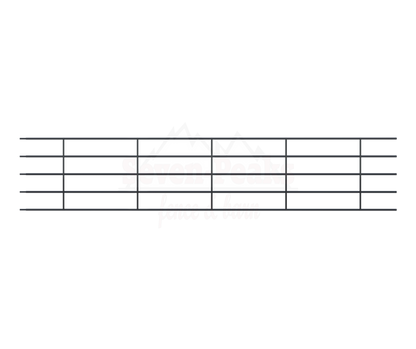 Seven Peaks Fence and Barn logo with mountains and fence design.