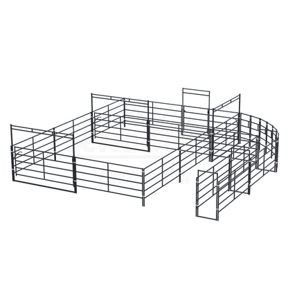 steel livestock corral fencing system