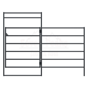 black metal livestock gate and panel