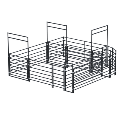 metal livestock pen fence enclosure illustration
