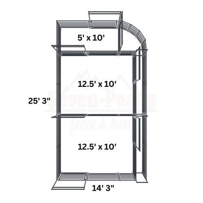 fence layout dimensions diagram