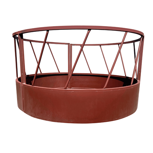 Round Bale Feeder - Cattle Red Skirted