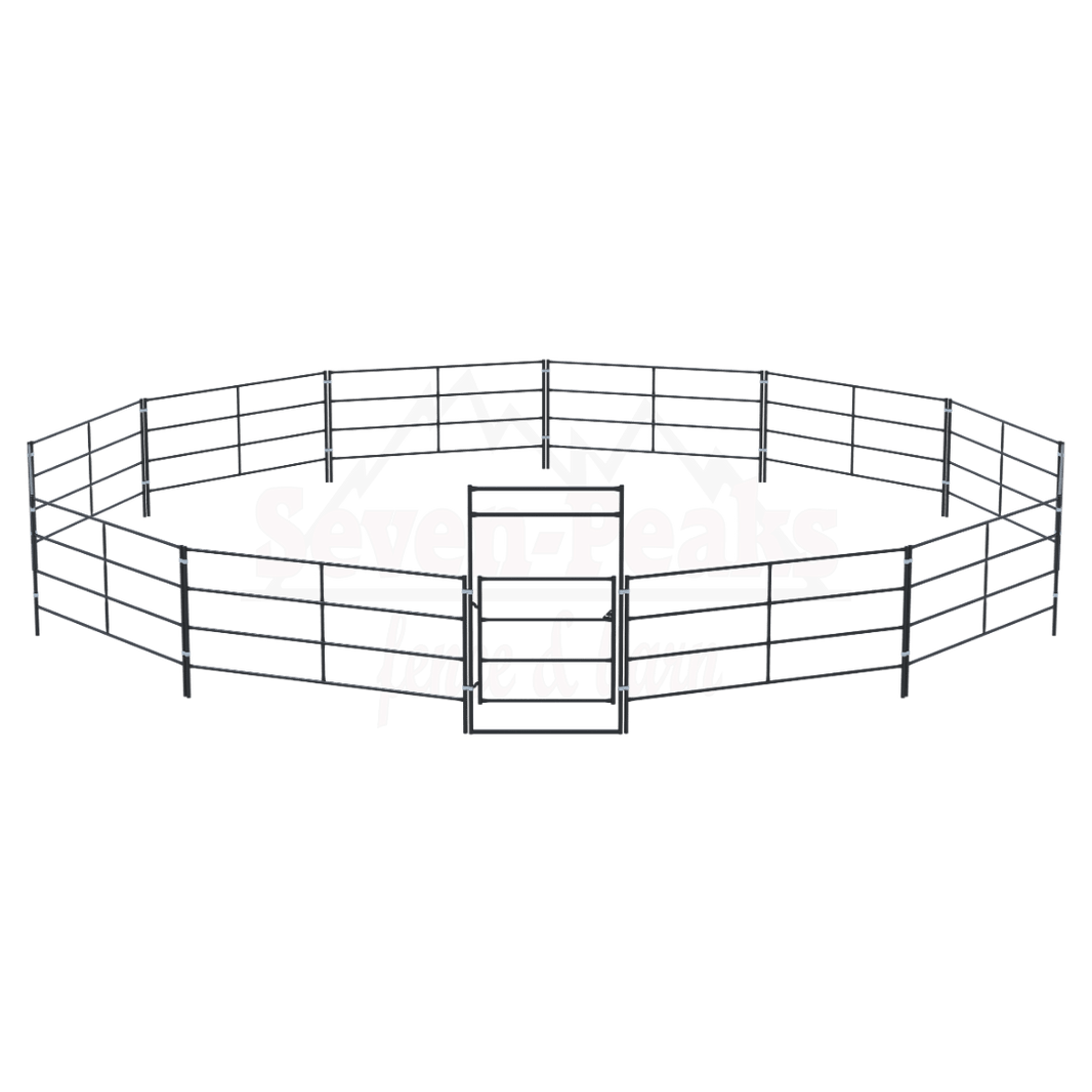 40–60 ft Round Pen Kits | 14ga Steel, Easy Install – Seven Peaks Fence ...