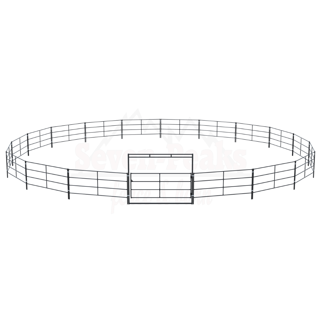 Kit Round 40–60 ft Round Pen Kits | 14ga Steel, Easy Install – Seven Peaks Fence ...
