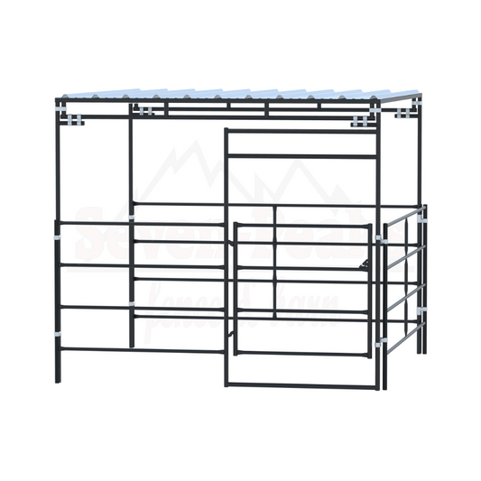 portable horse stall with roof structure