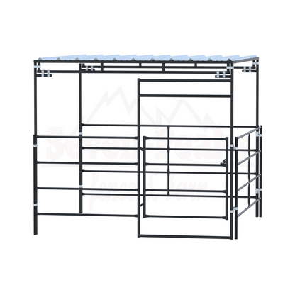 portable horse stall with roof structure