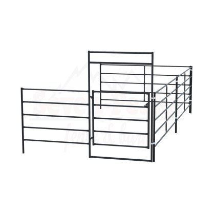 Seven Peaks fence and barn metal panels logo.