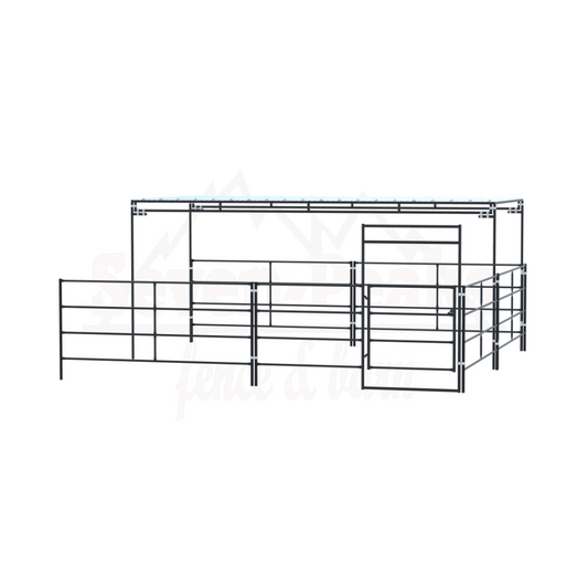 horse corral with cover assembly diagram