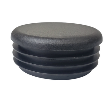 black plastic round tube end cap