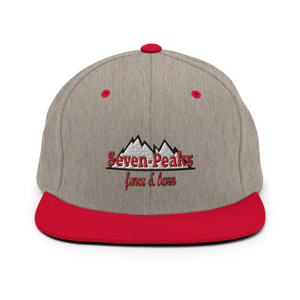 Heather Grey/Red Snap Back